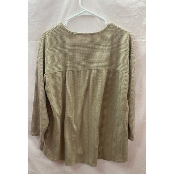 Star Vixen 2x Beige Texture 3/4in Sleeve Pull-Over Shirt - Picture 2 of 3